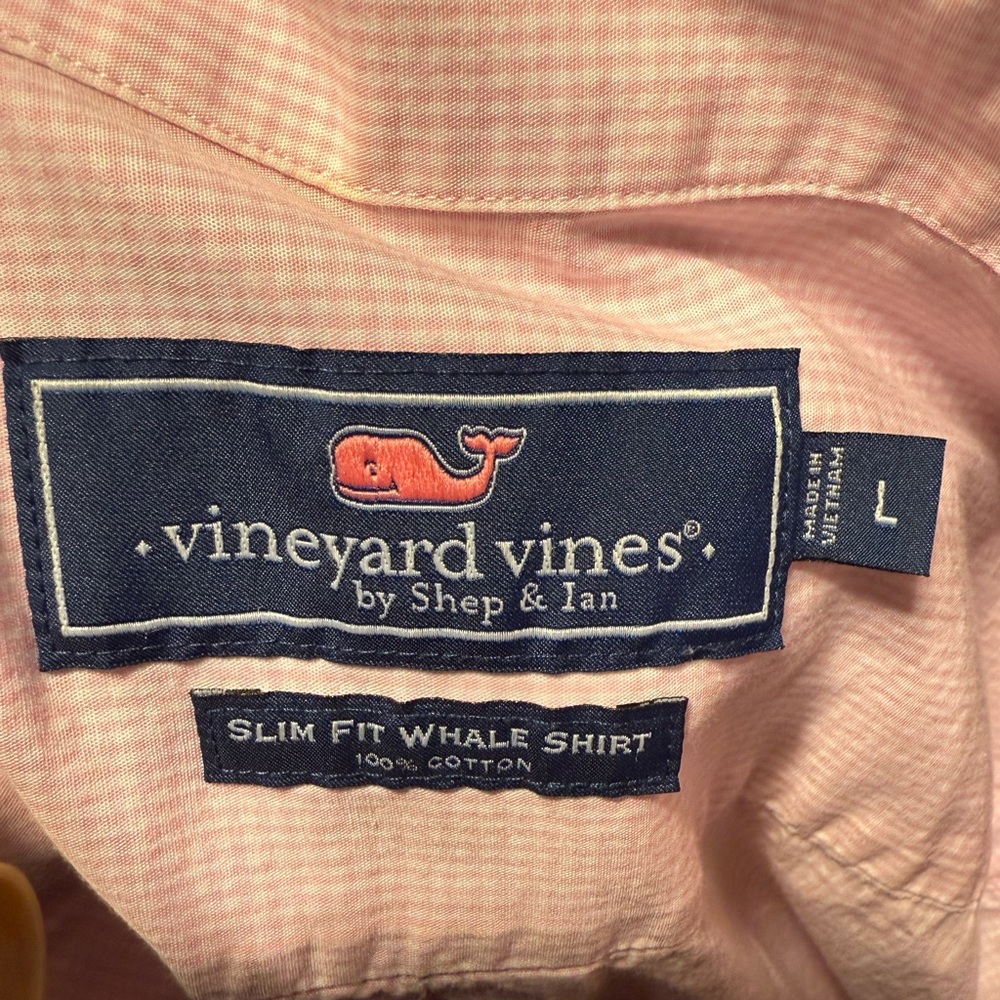 Men's Vineyard Vines Pink Button-Down Shirt Size Large - Picture 7 of 9